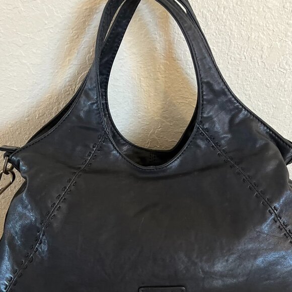 Christopher & Kon Woman's Black Leather Bohemian Crossbody/Travel/Hand Bag - Picture 3 of 11